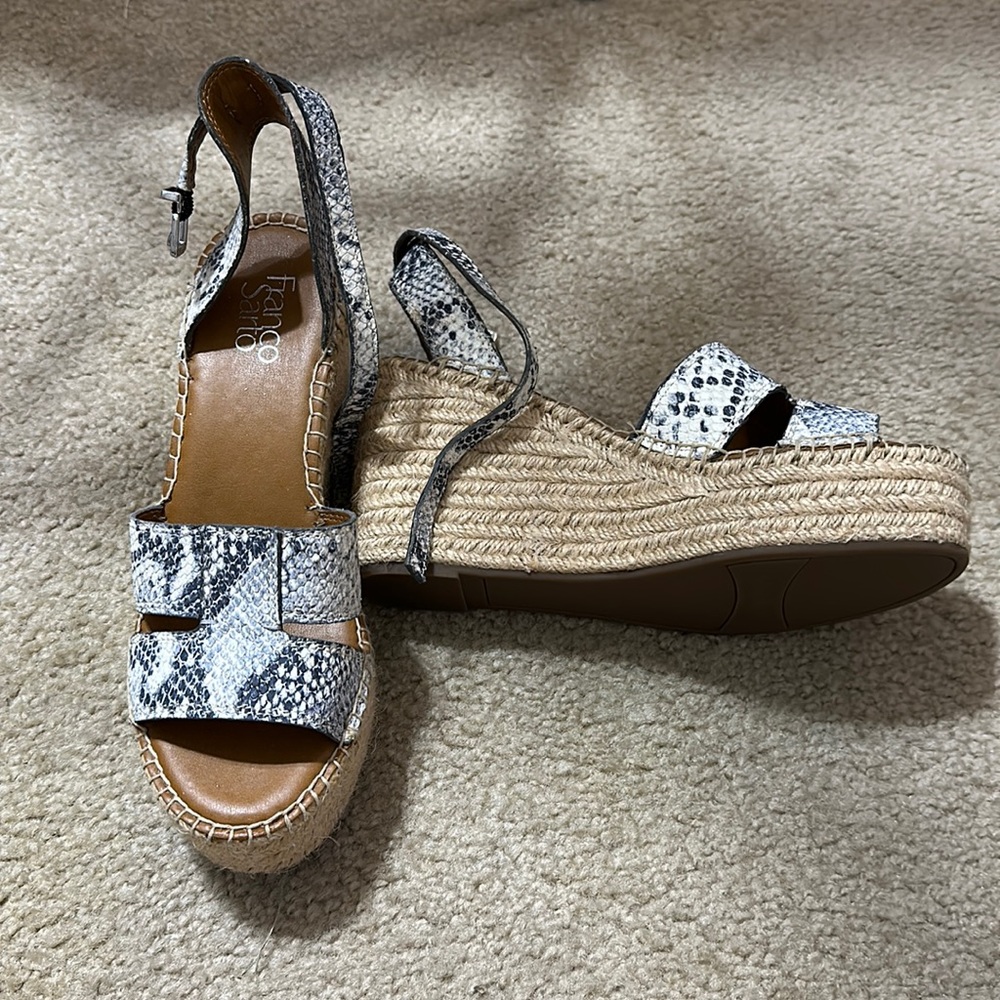 NWOB Franco Sarto Leather Wedges